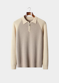 NOBA TWO TONE ZIPPER SWEATER POLO