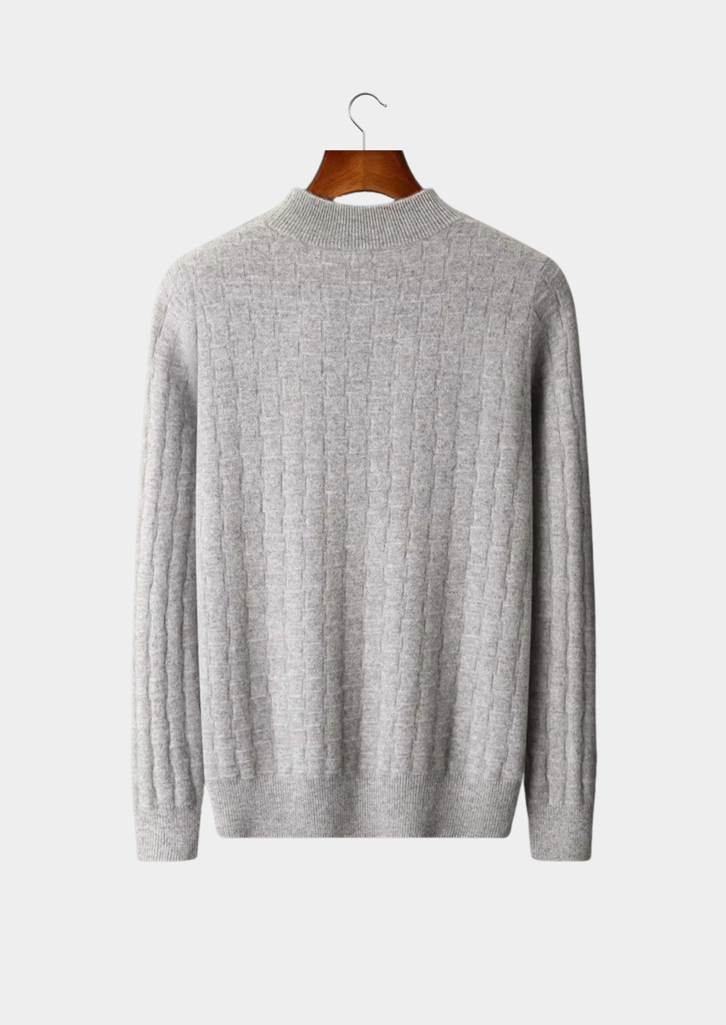 NOBA WOOL TEXTURED MOCKNECK