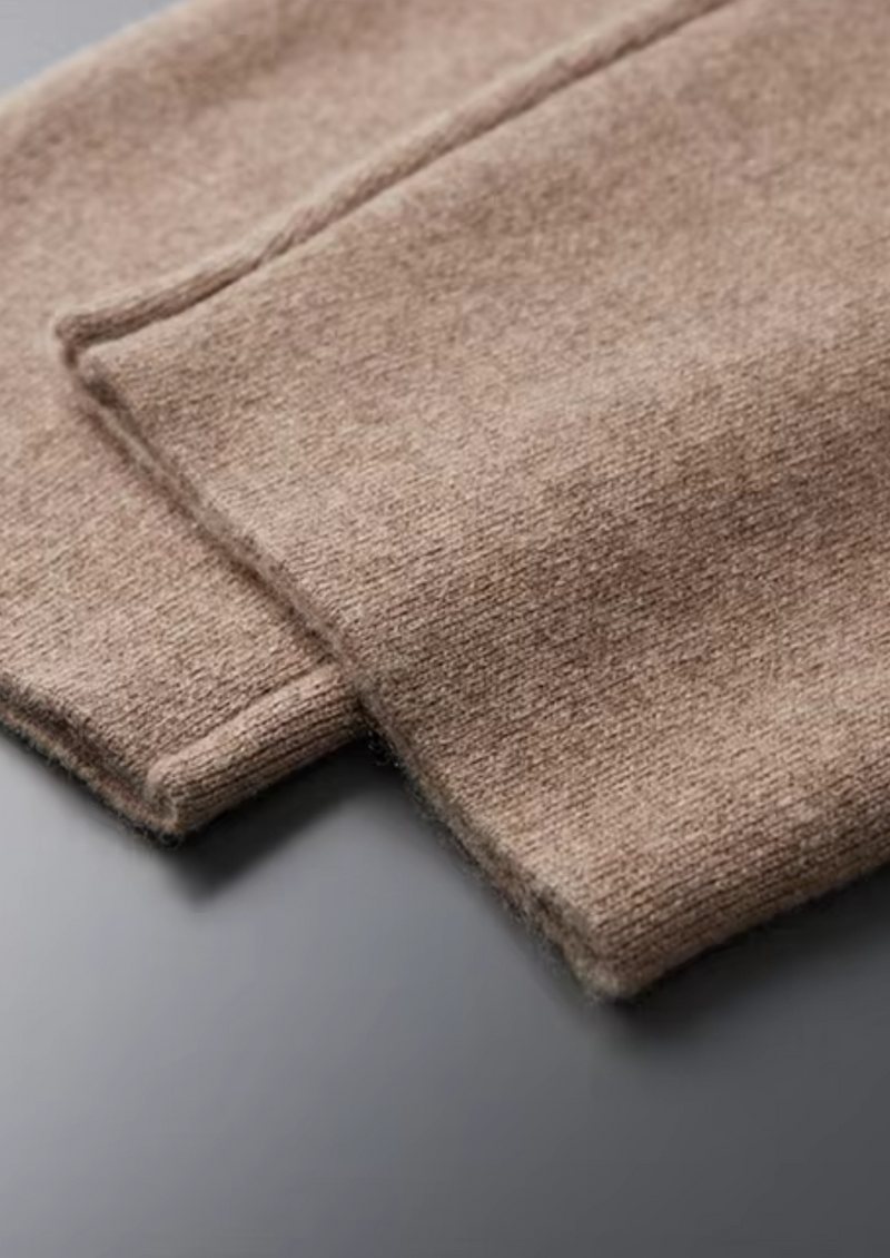 100% CASHMERE STRAIGHT TROUSERS
