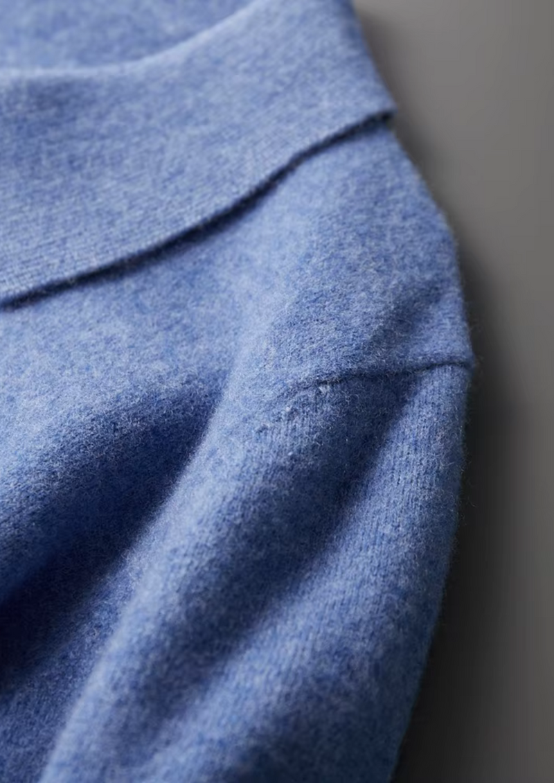 NOBA WOOL HALF ZIP POLO