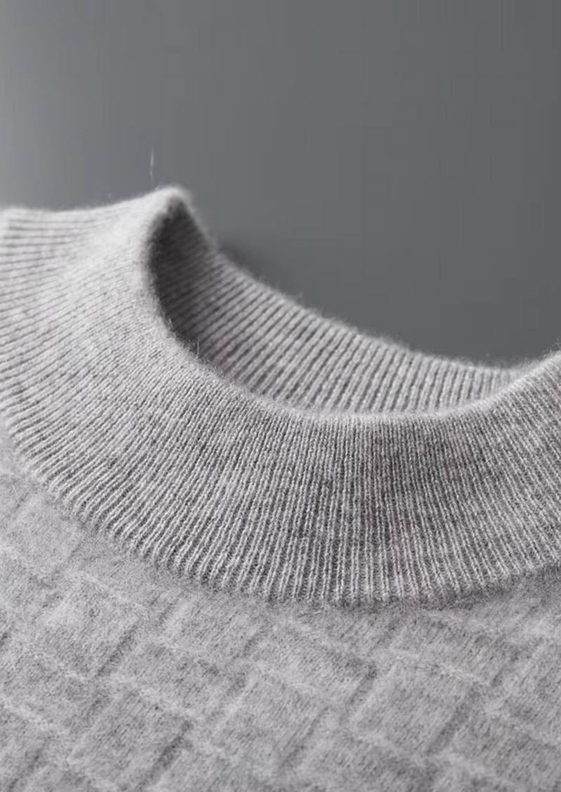 NOBA WOOL TEXTURED MOCKNECK