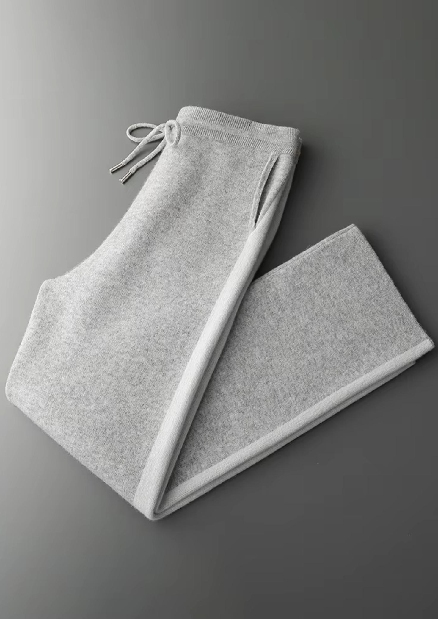 100% CASHMERE WIDE LEISURE TROUSERS