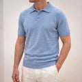 Cashmere Classic Polo Light Blue lifestyle