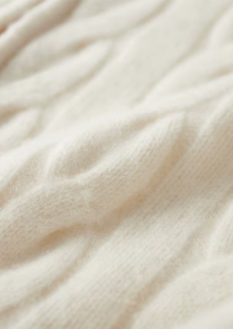 NOBA WOOL DUAL-ZIP CABLE CARDIGAN