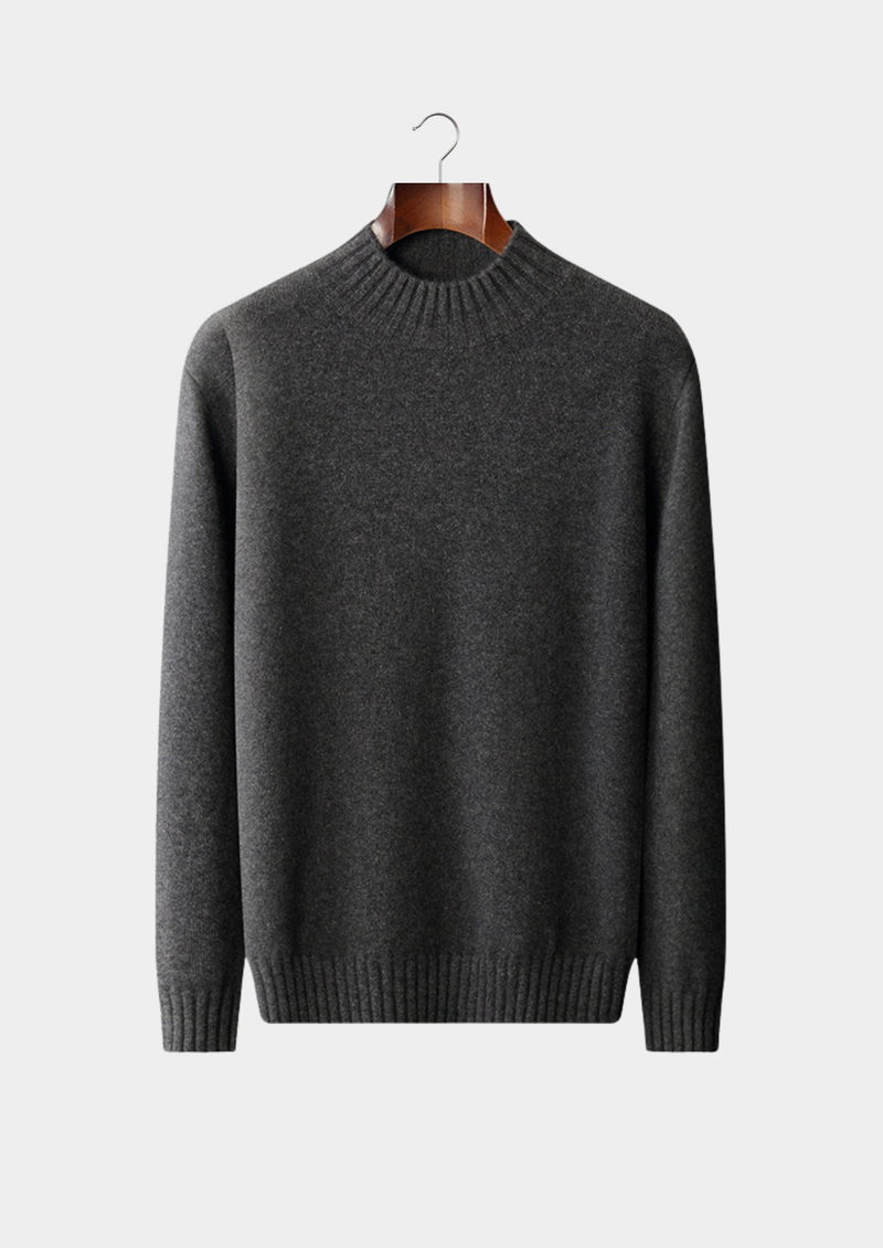 100% CASHMERE MOCKNECK SWEATER