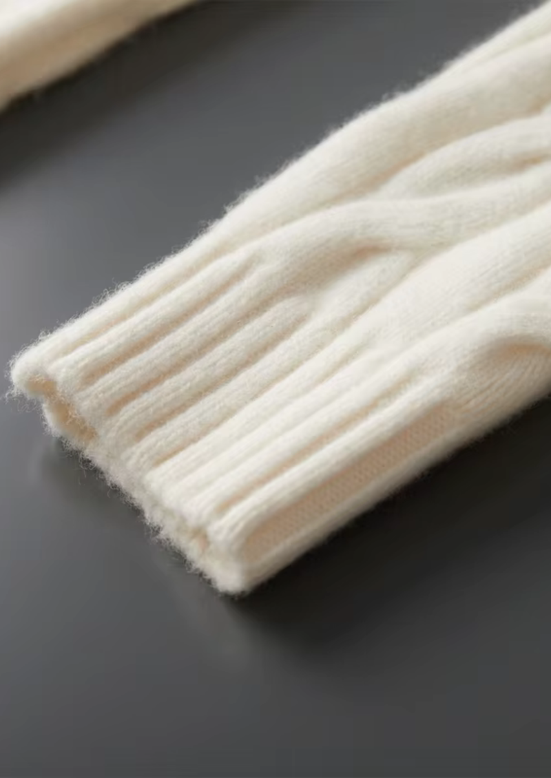 NOBA WOOL DUAL-ZIP CABLE CARDIGAN