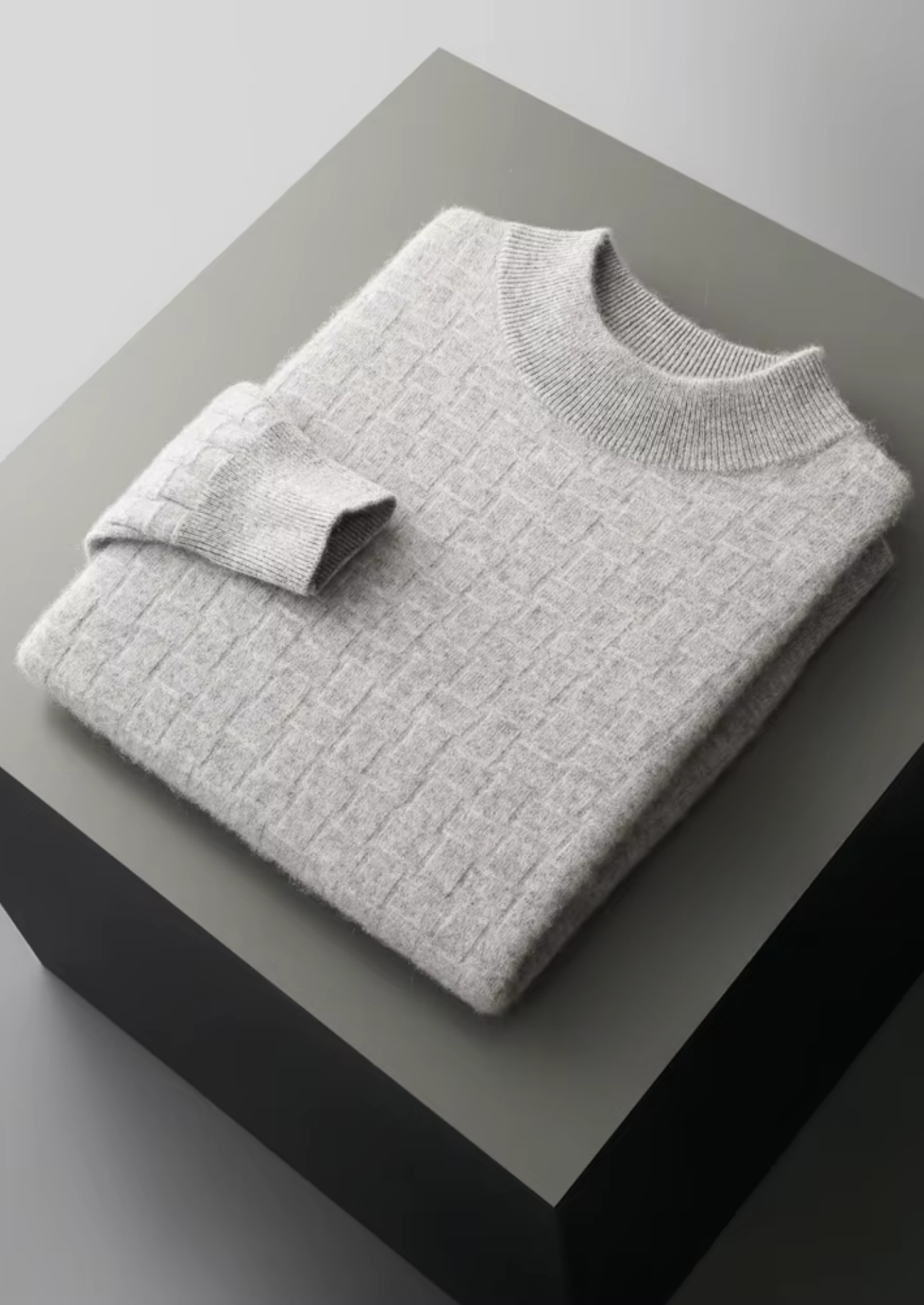 NOBA WOOL TEXTURED MOCKNECK