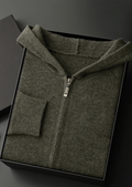 100% CASHMERE ZIPPER HOODIE