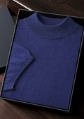 100% CASHMERE MOCK NECK T-SHIRT