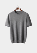 100% CASHMERE CLASSIC CREWNECK T-SHIRT