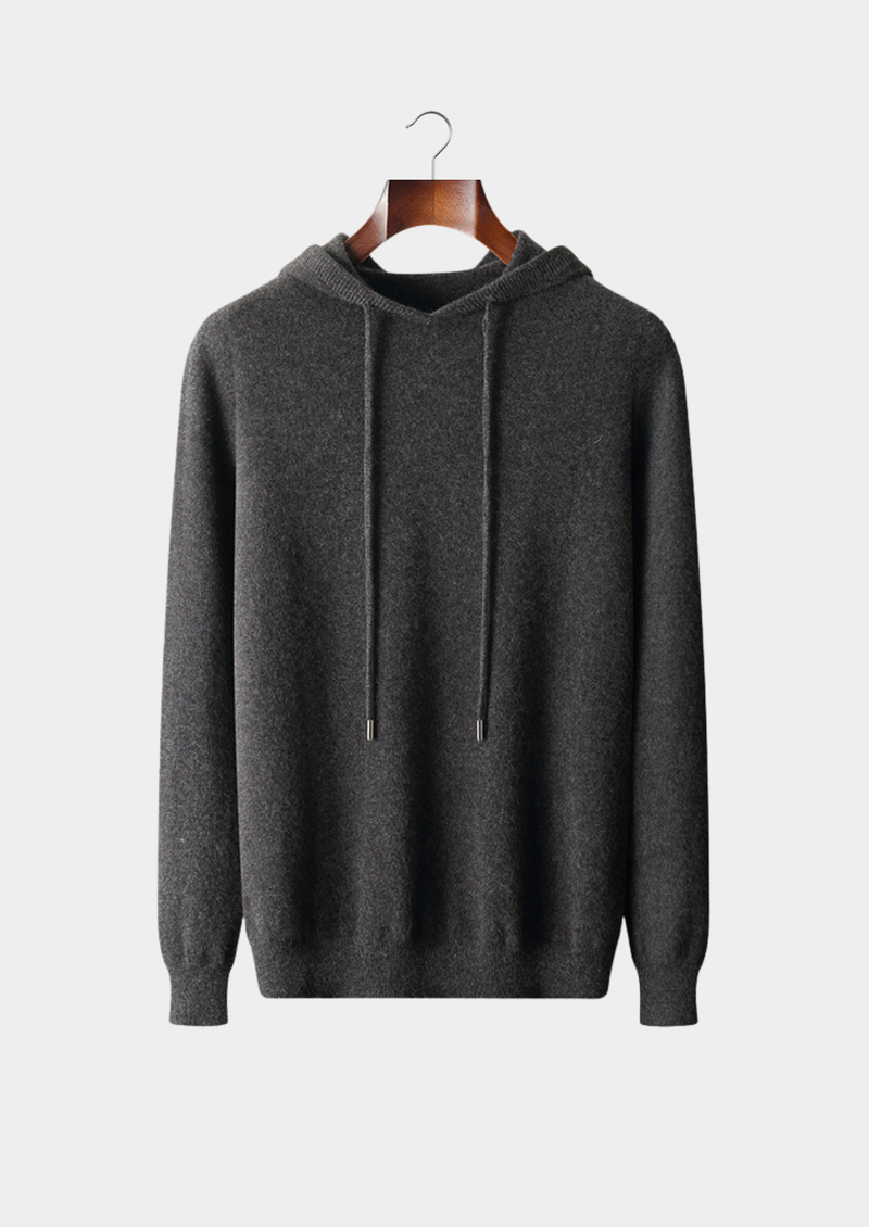 100% CASHMERE HOODED SWEATER