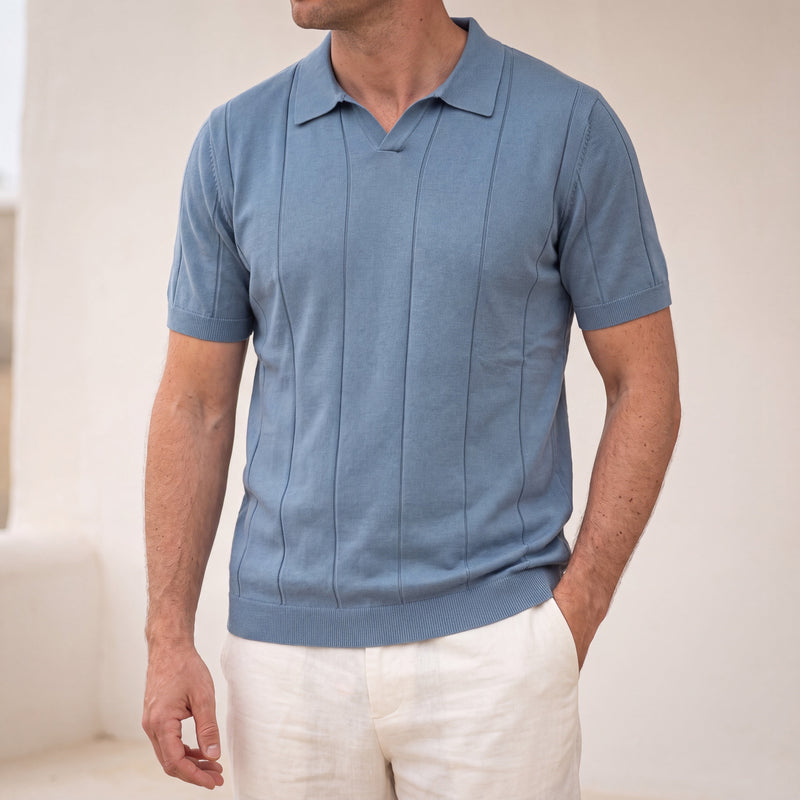Portofino Cotton Polo Ocean lifestyle