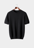 100% CASHMERE CLASSIC CREWNECK T-SHIRT