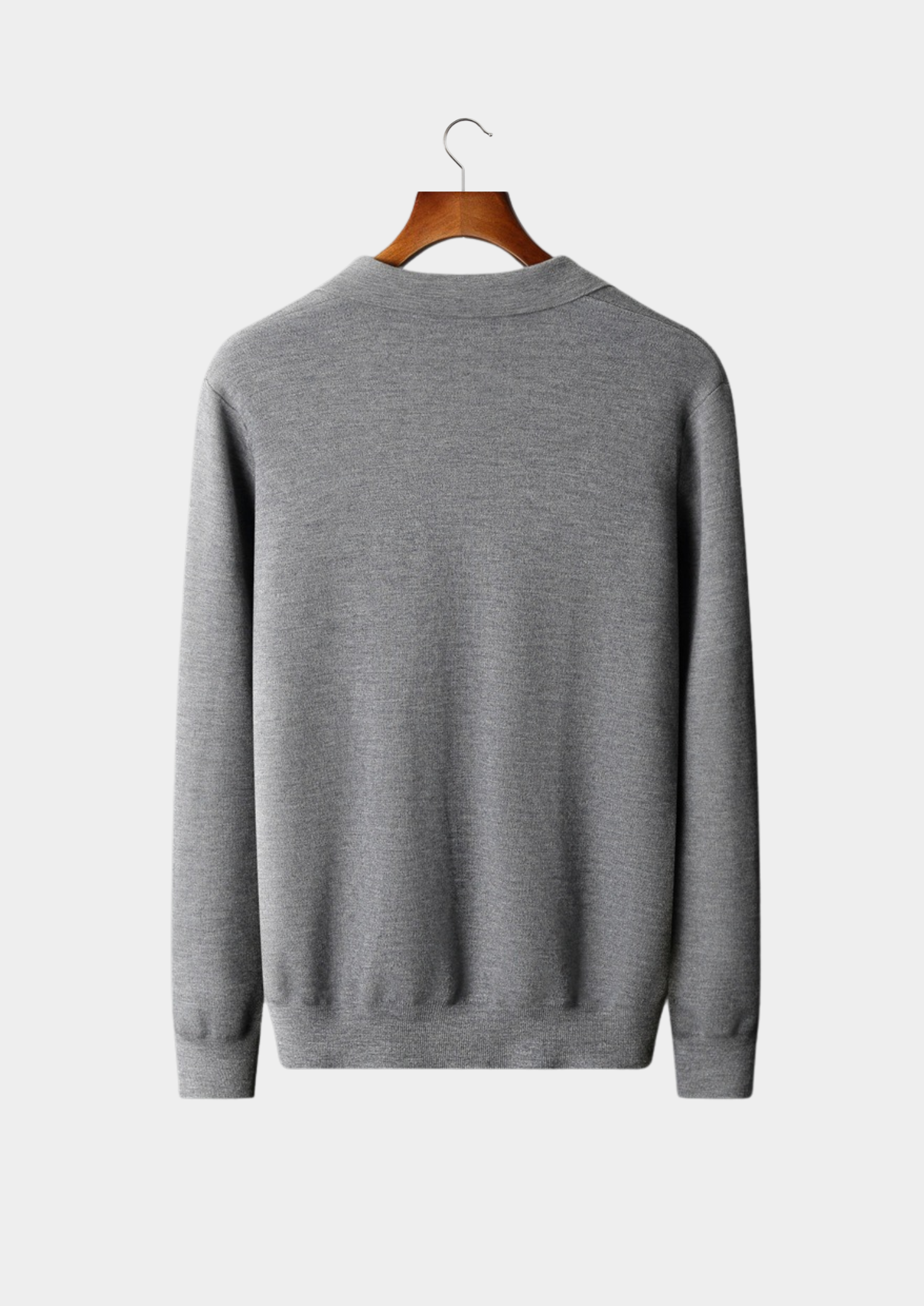100% CASHMERE BUTTONLESS SWEATER POLO