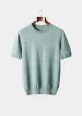100% CASHMERE CLASSIC CREWNECK T-SHIRT
