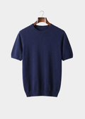 100% CASHMERE CLASSIC CREWNECK T-SHIRT