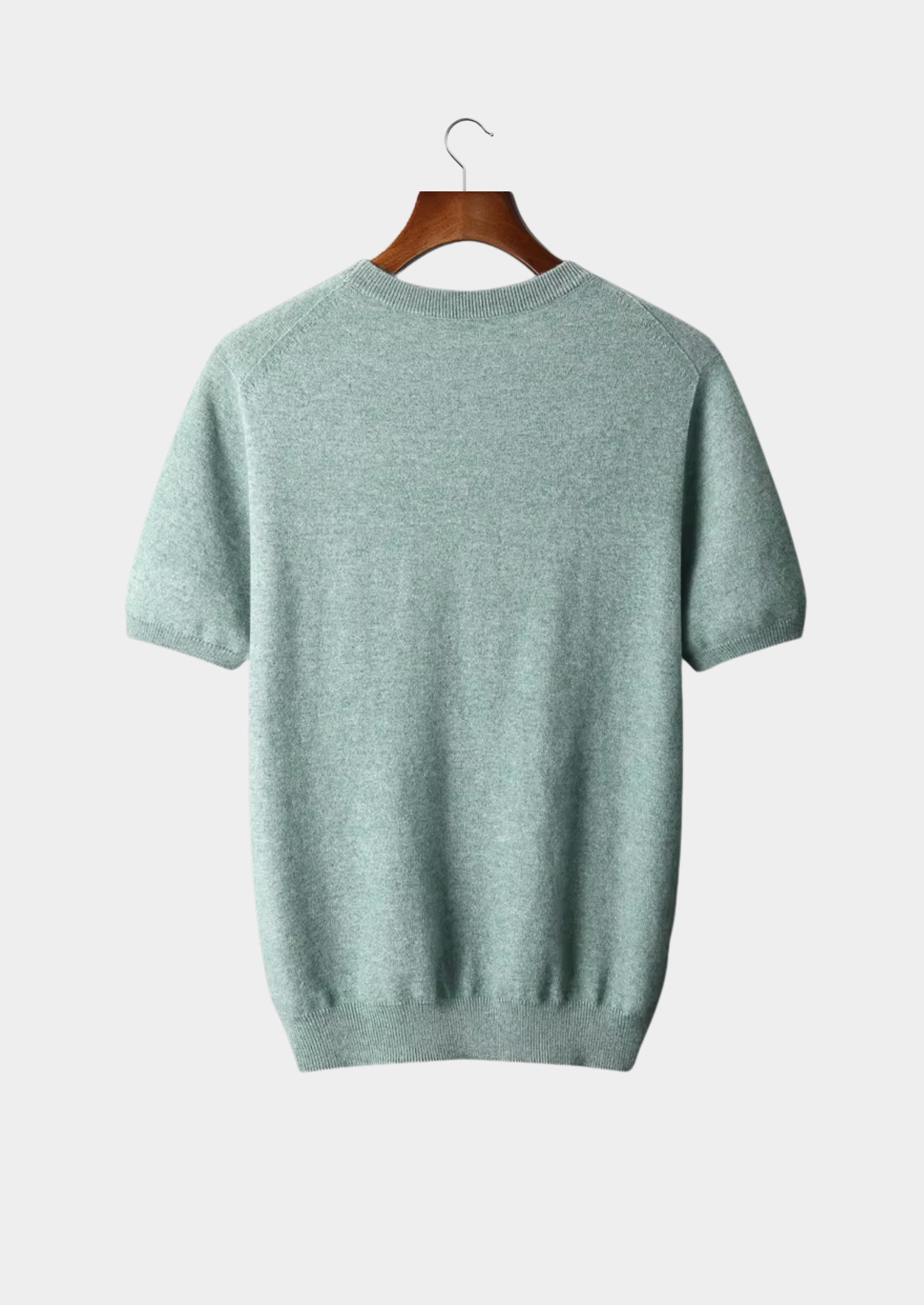 100% CASHMERE CLASSIC CREWNECK T-SHIRT