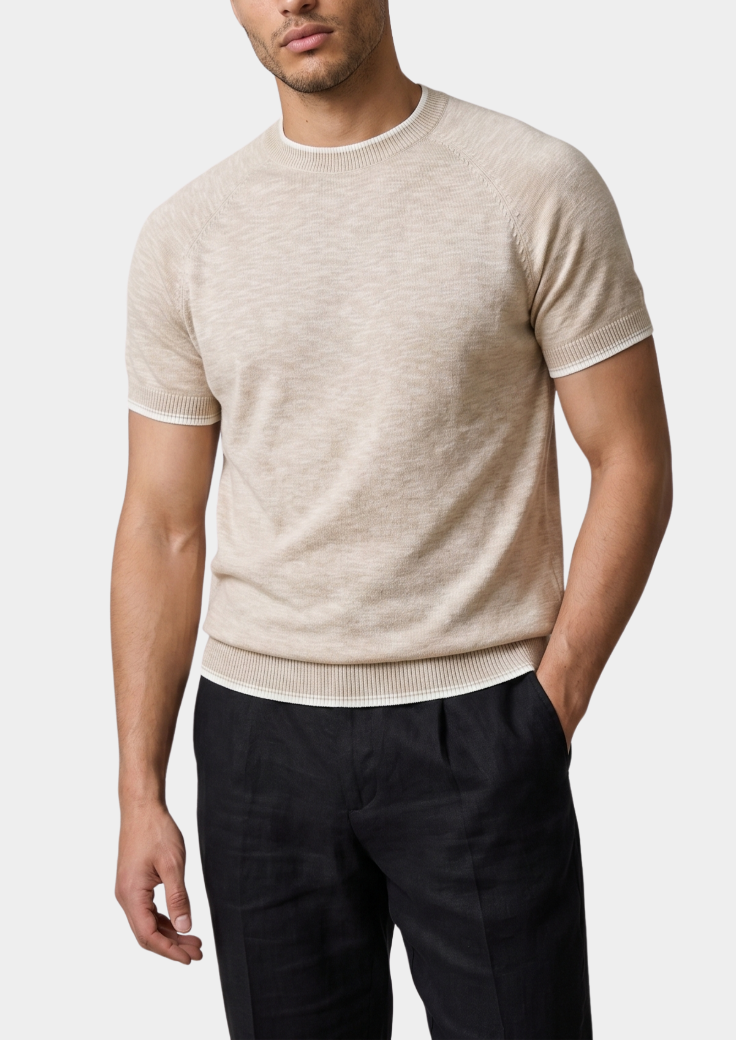 Capri Linen Contrast T-Shirt