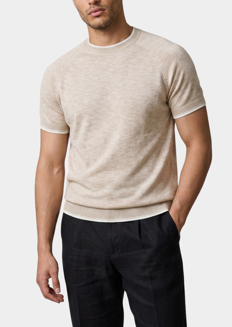 Capri Linen Contrast T-Shirt