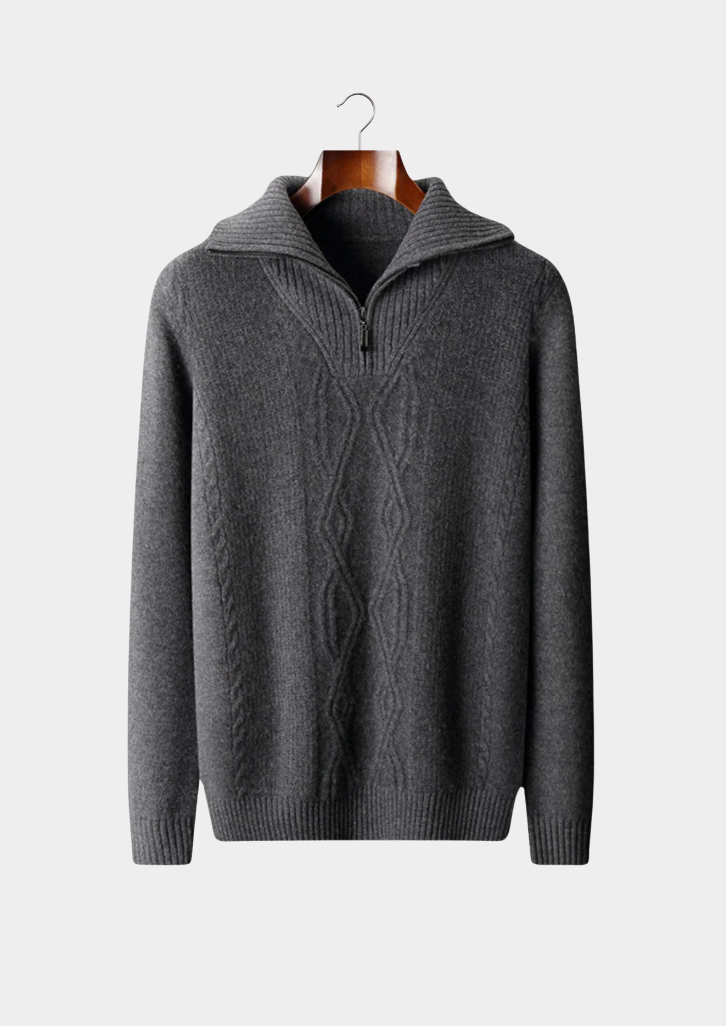 NOBA WOOL QUARTER ZIP SWEATER