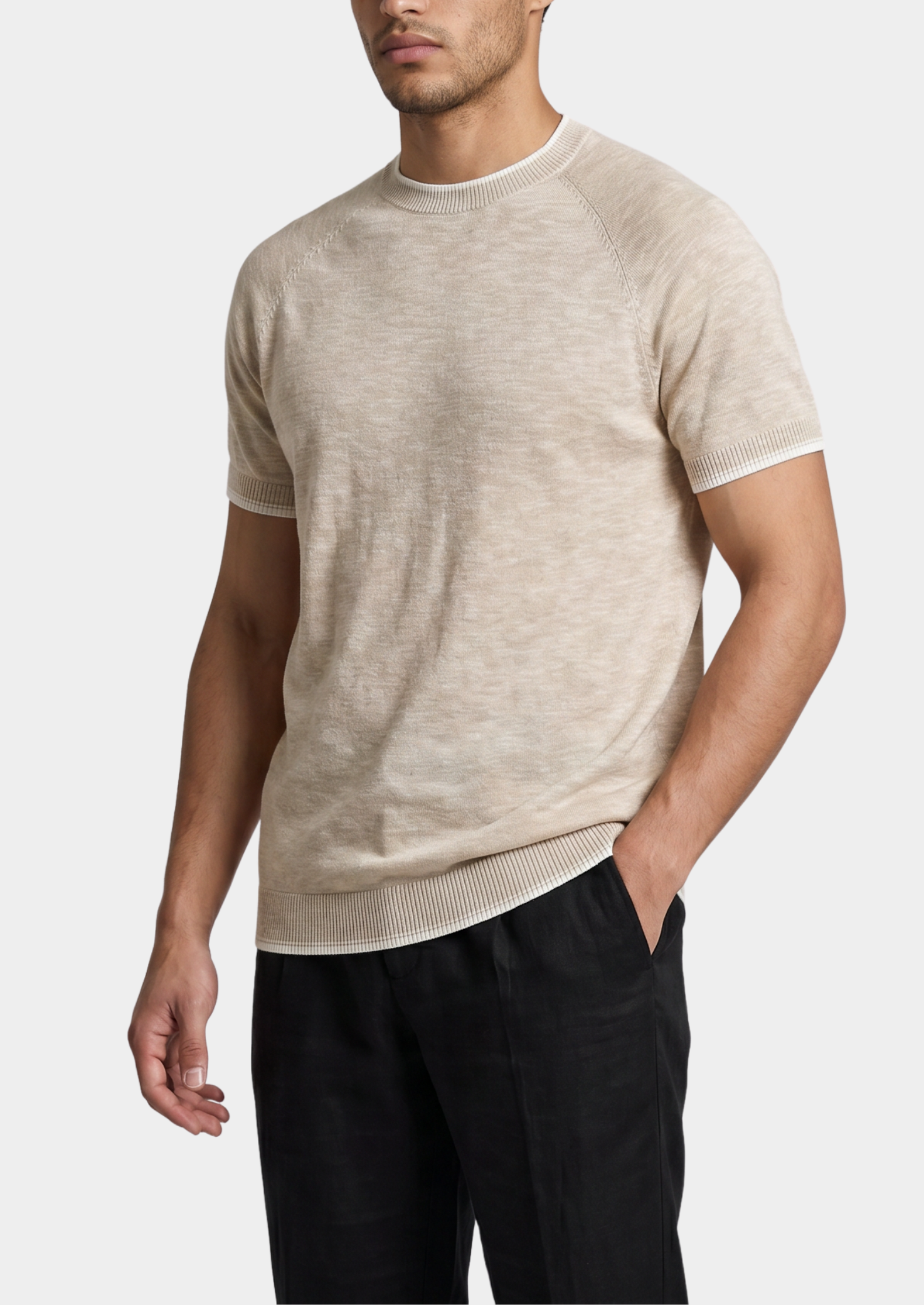 Capri Linen Contrast T-Shirt