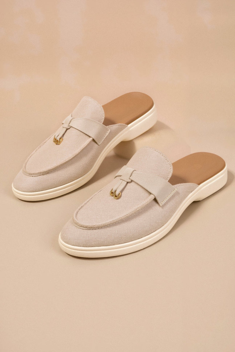 Solid Toe Slip Flat Shoe Sandals