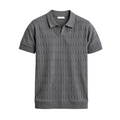 NOBA Premium V-Neck Cable Knit Polo