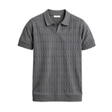 NOBA Premium V-Neck Cable Knit Polo