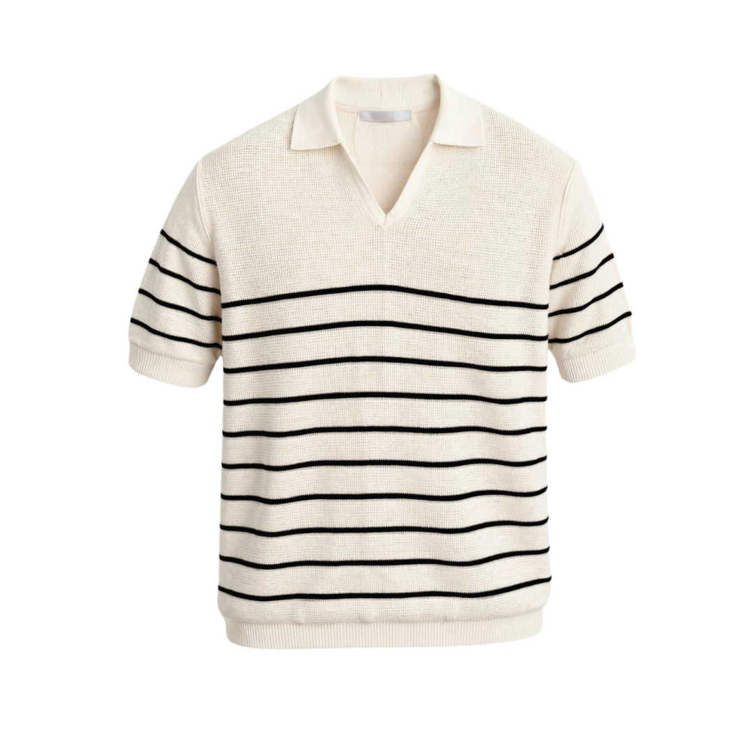 NOBA Short Sleeve Knitted High Stretch Polo