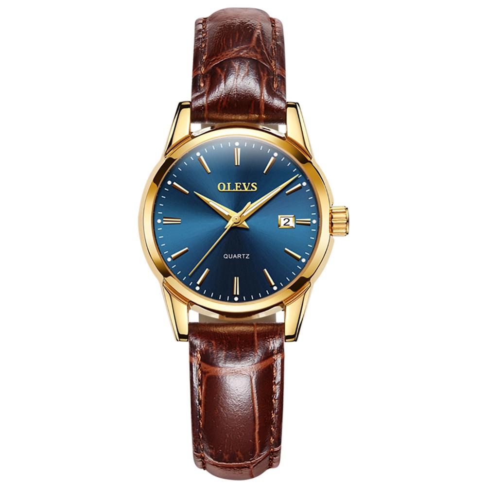 Qlevs- women's genuine leather watch