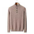 NOBA WOOL RIBBED HENLEY SWEATER