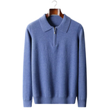 NOBA WOOL HALF ZIP POLO