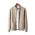 100% CASHMERE BUTTON CARDIGAN