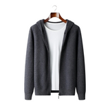 100% CASHMERE ZIPPER HOODIE
