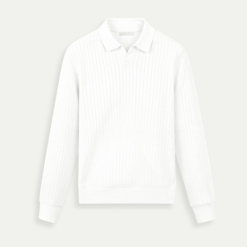 NOBA Striped Long Sleeve Polo