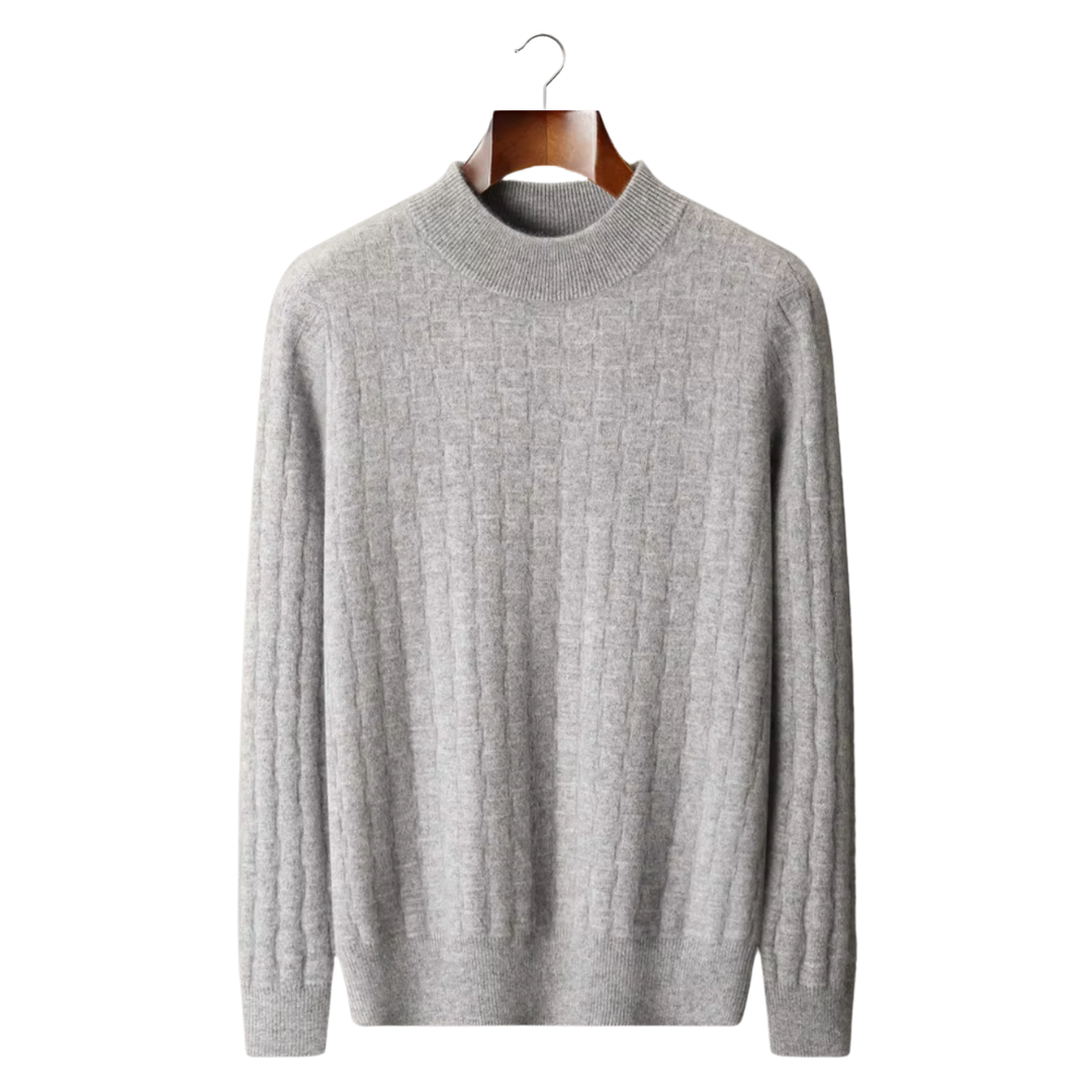 NOBA WOOL TEXTURED MOCKNECK
