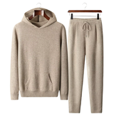100% CASHMERE HOODED LEISURE SET
