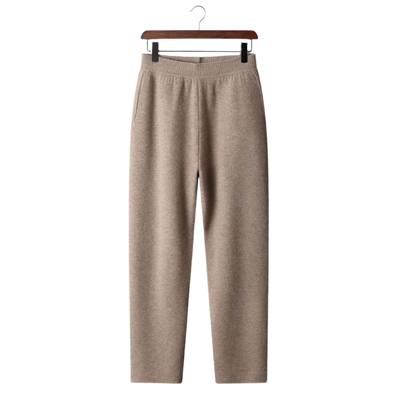 100% CASHMERE STRAIGHT TROUSERS