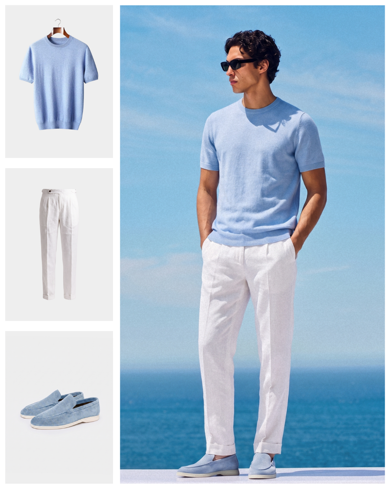 N°02 · Azure & Ivory