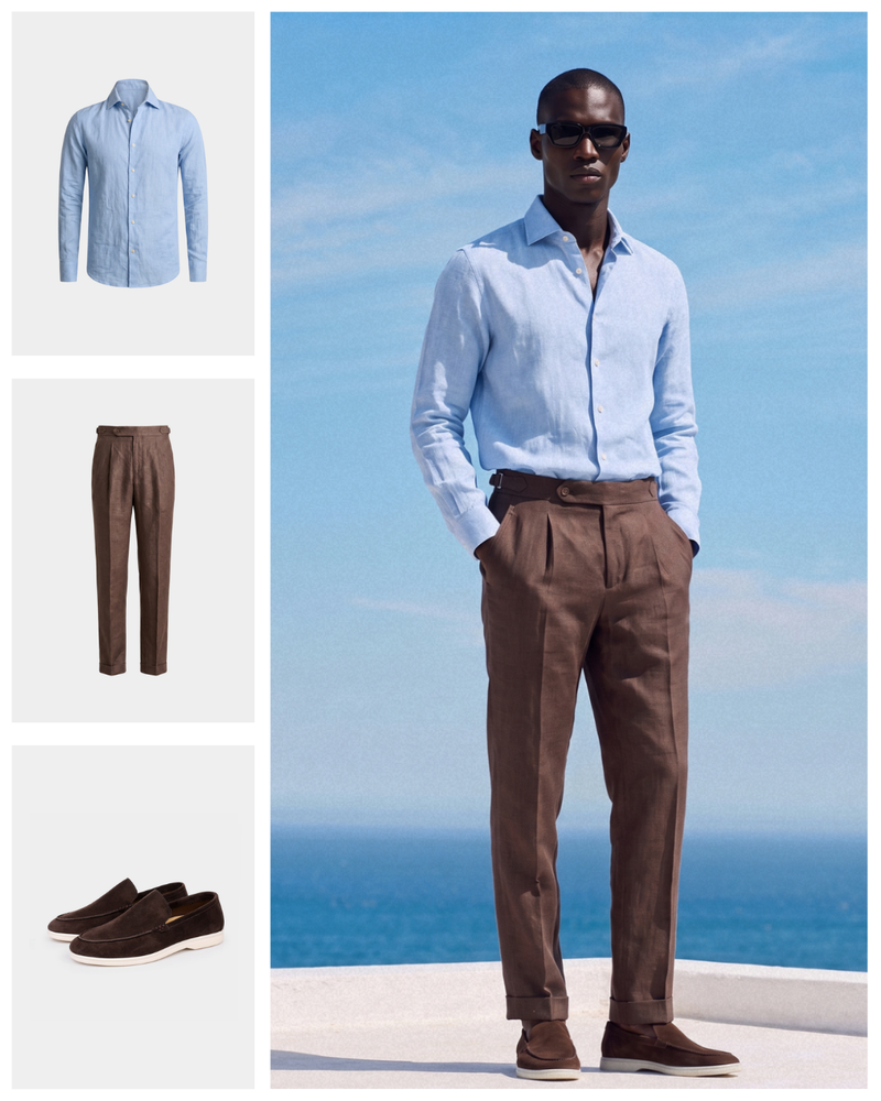 N°12 · Powder Blue & Espresso