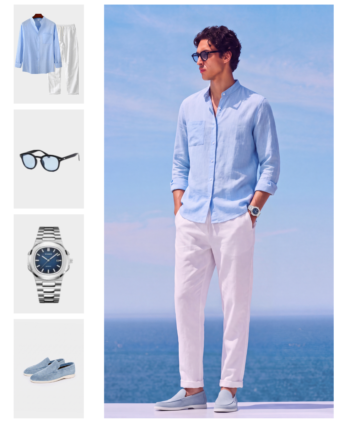 Blue Linen Club SET