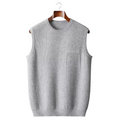 100% CASHMERE CREWNECK VEST