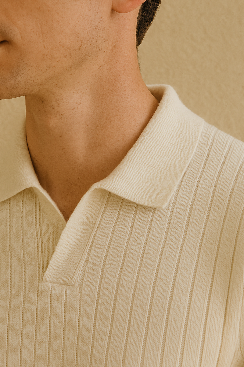 NOBA Striped Long Sleeve Polo