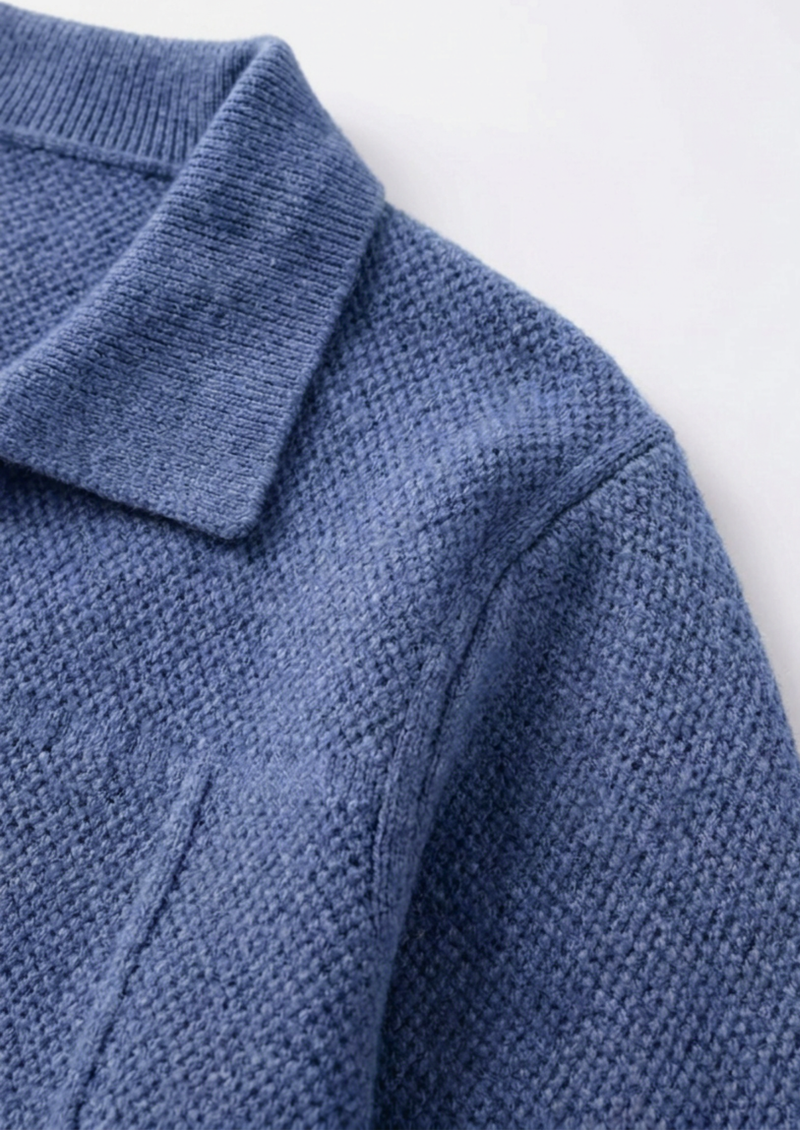 100% CASHMERE BUTTON OVERSHIRT