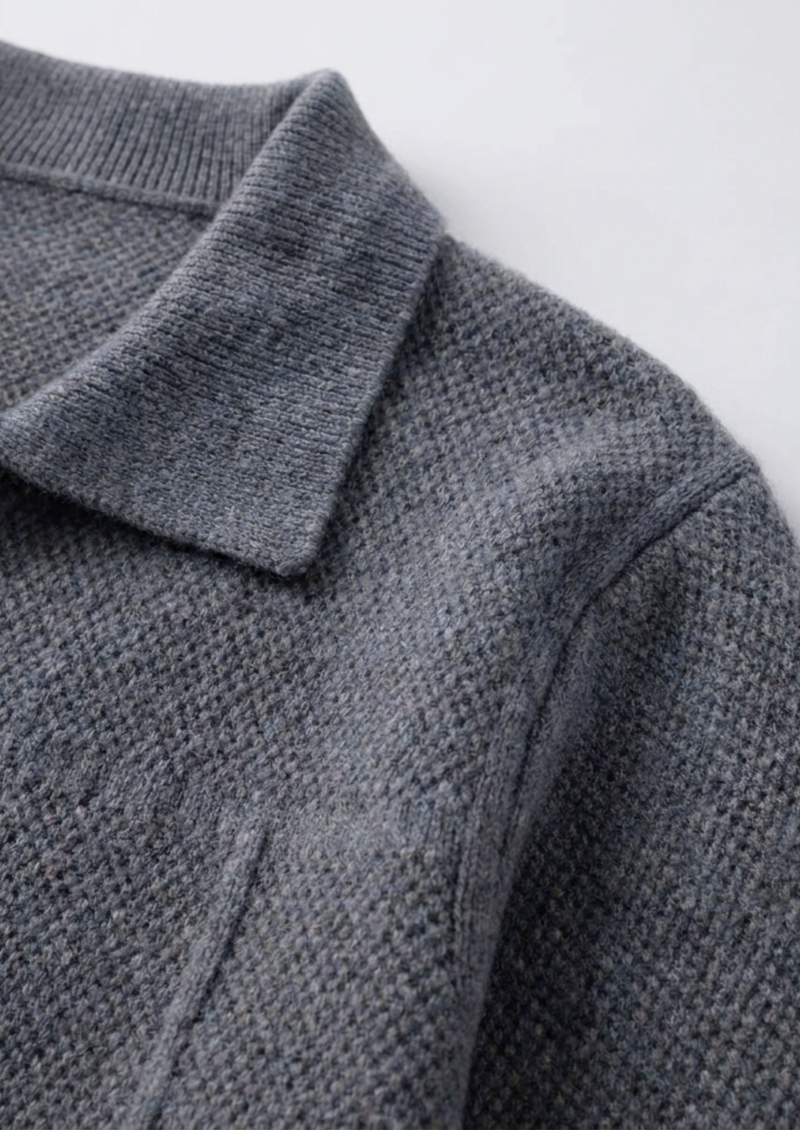 100% CASHMERE BUTTON OVERSHIRT