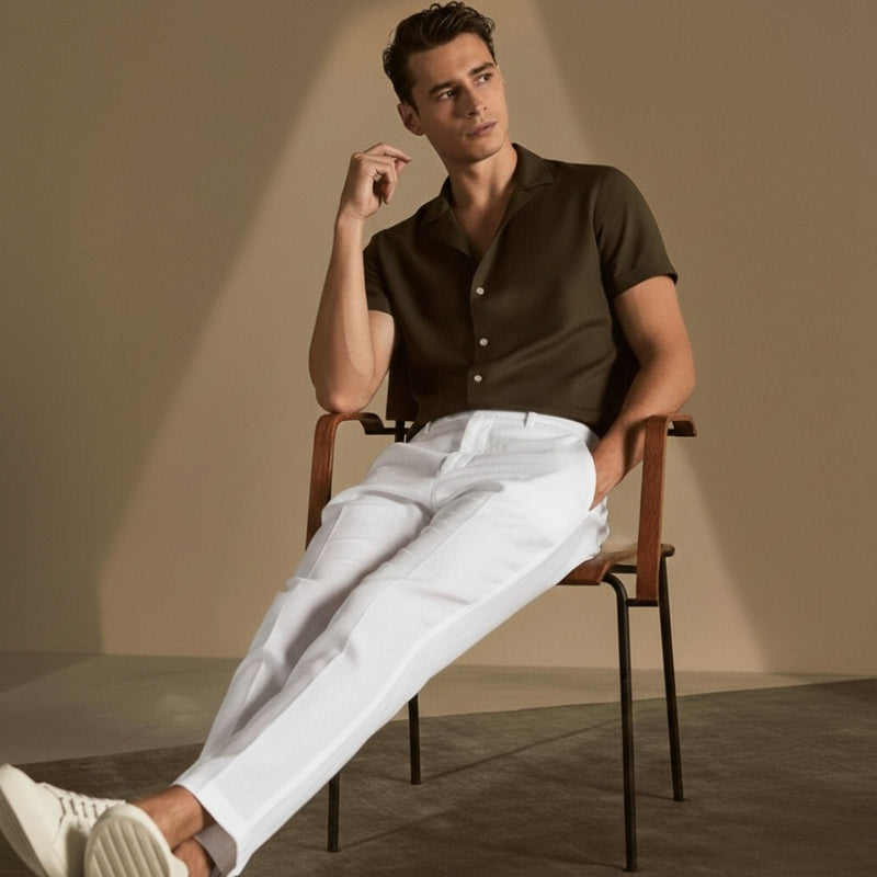 100% Linen Casual Pants