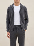 100% Cashmere Damien Tracksuit – Dark Gray lifestyle