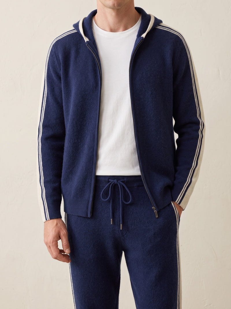 100% Cashmere Damien Tracksuit – Navy Blue lifestyle