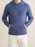 100% Cashmere Essential Hoodie – Blue lifestyle