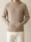 100% Cashmere Essential Hoodie – Sand lifestyle